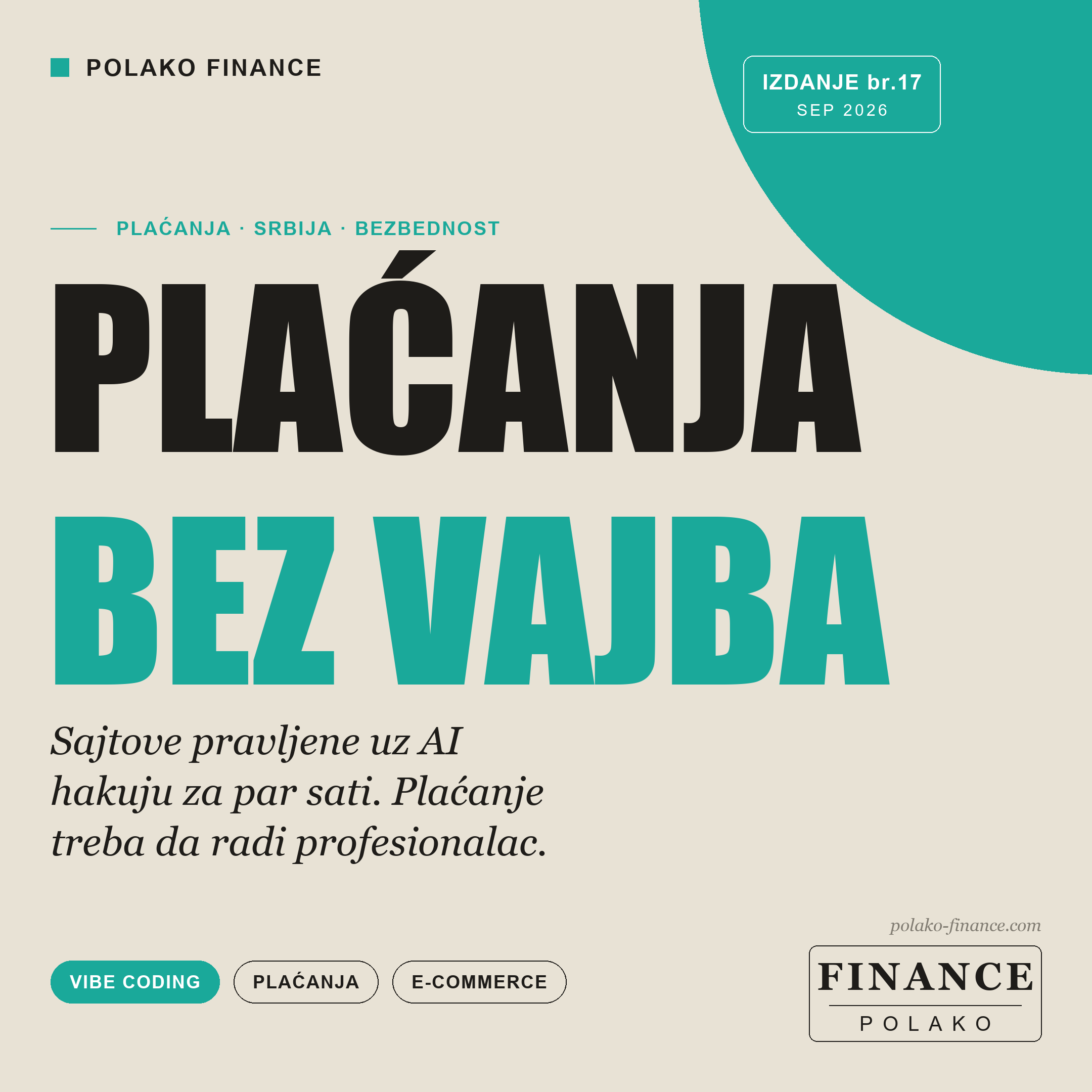 Zašto plaćanja na sajtu nisu za vibe coding